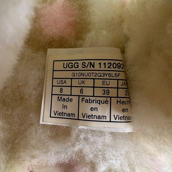 UGG Oh Yeah Panther Print Slide Sandal Slippers In White - Picture 5 of 7